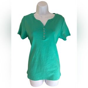 Karen Scott Short Sleeve Henley Top